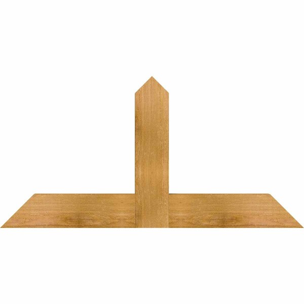 Ekena Millwork Portland Rough Sawn Timber Gable Bracket, Western Red Cedar, 36"W x 18"H x 2"D x 4"F, 12/12 Pitch GBW036X18X0204POR00RWR - main